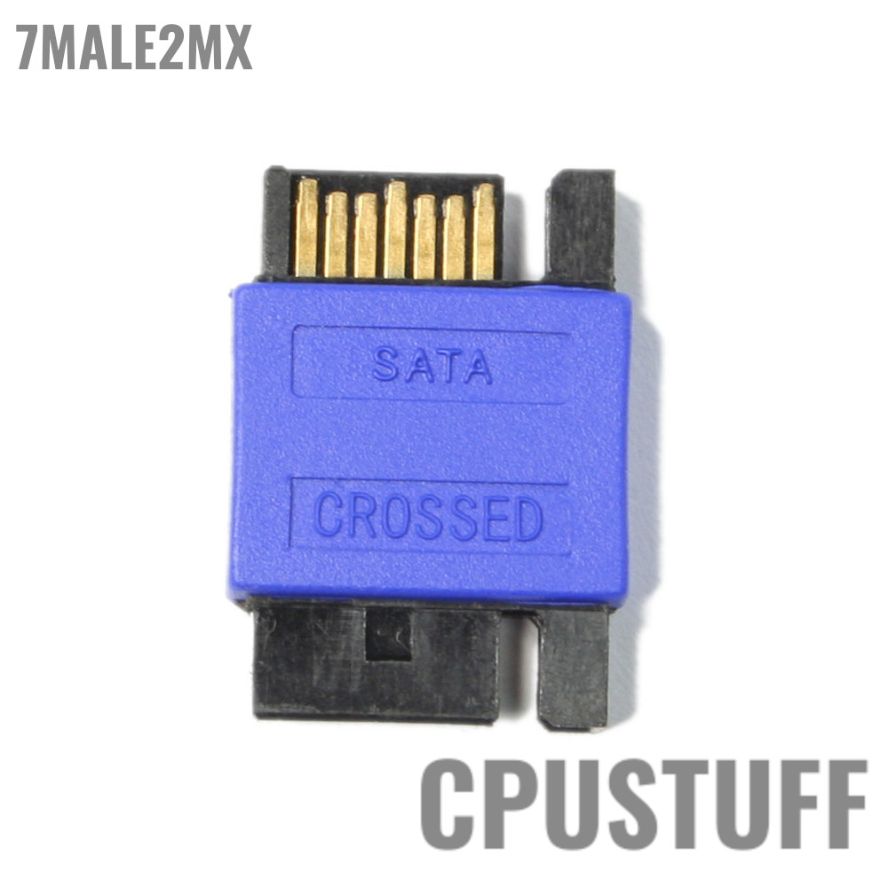 7 Pin Male - Male SATA Adapter Cross Wired 7MALE2MX - Cpu Stuff