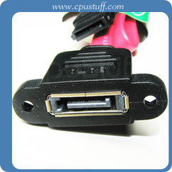 L Sata to L Sata Data Internal to External Slot Plate Male to Female Connectors 2 ports 13 inches 6Gb/s  E07A03-2