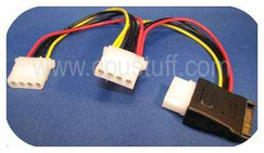 LP4SATAFM2L - LP4 to SATA 15 pin Power Adapter FM with 2 Additional LP4