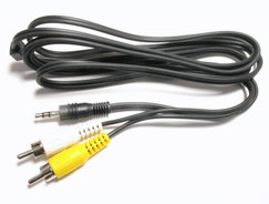 Professional Grade 3.5mm Stereo plug to 2 RCA plug Cable, 6 feet