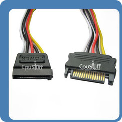 15 Pin SATA Power Extension Cable 12 Inches SATA15C-P-30