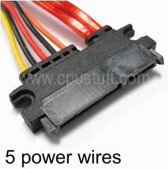 22 Pin SATA Female to 22 Pin SATA Female Power And Data Adapter Cable CUS22FF19