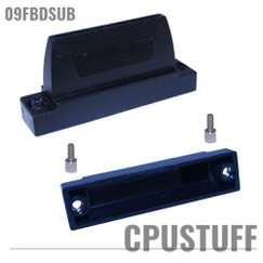 Flat cable back shell with jack screws