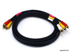 6ft Triple RCA Stereo Video Dubbing Composite Cable