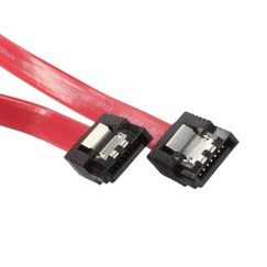 SATA cable with latching connectors and wiring is reversed . - crossed wired 