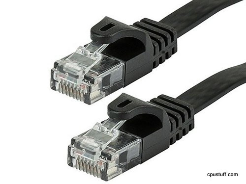 50FT 350MHz UTP Cat5e RJ45 Network Cable Black