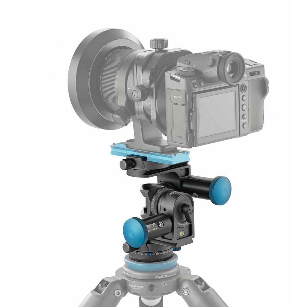 NOVOFLEX Modular Geared Head KOPF2 Base Model w/ QR and Panorama Base + 2x  Fine Adjustment Handles