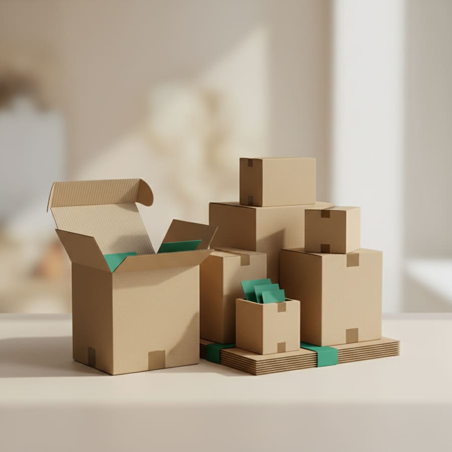 Corrugated and mailer shipping boxes