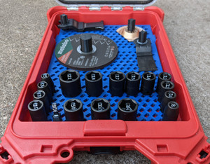 Interchangeable Peg System for Compact Slim Milwaukee Packout Organisers