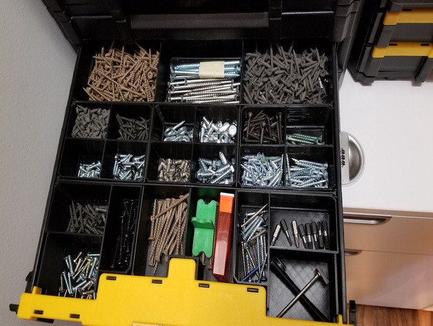 Dewalt Tstak Drawer Organiser Insert Bins