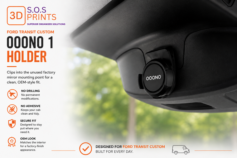 Ford Transit Custom Ooono 1 Holder | OEM Mirror Mount