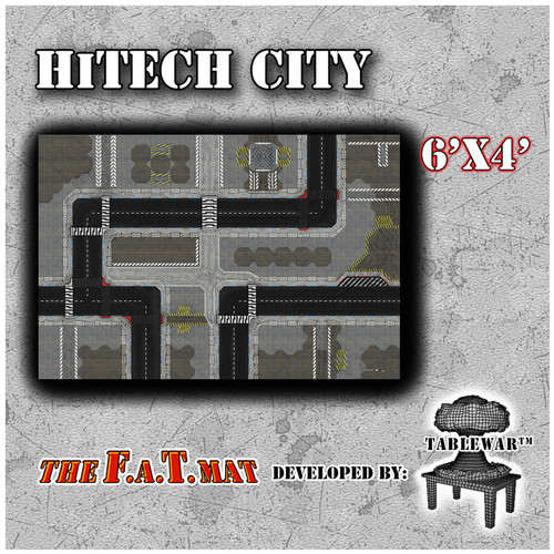 6x4 'HiTech City' F.A.T. Mat Gaming Mat