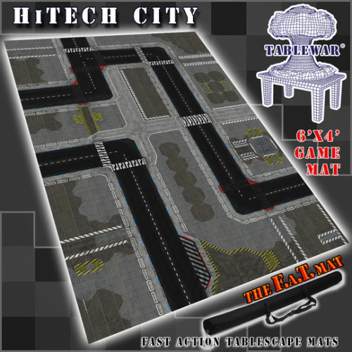 6x4 'HiTech City' F.A.T. Mat Gaming Mat