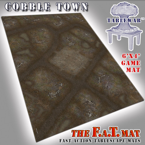 6x4 'Cobble Town' F.A.T. Mat Gaming Mat