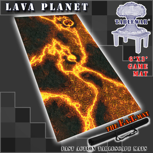 6x3 'Lava Planet' F.A.T. Mat Gaming Mat 6x3 'Lava Planet' F.A.T. Mat Gaming Mat