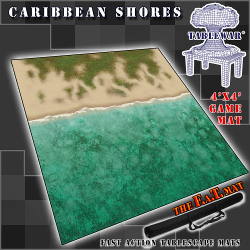 4x4 'Caribbean Shores (lighter ocean + shoreline) 4x4 'Caribbean Shores (lighter ocean + shoreline)