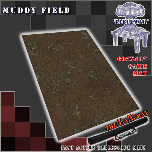 60x44" 'Muddy Field' F.A.T. Mat Gaming Mat