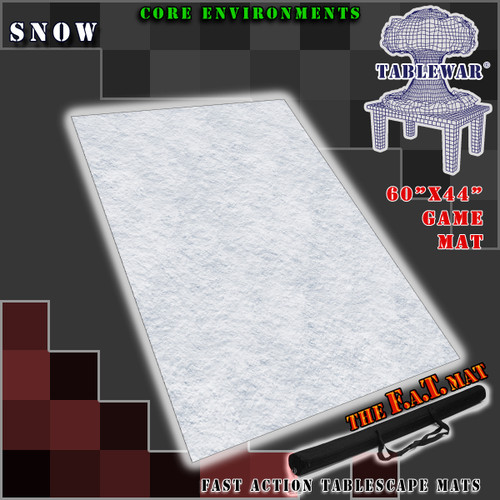 60x44" 'Snow' F.A.T. Mat Gaming Mat