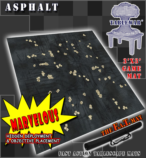 3x3 'Asphalt' F.A.T. Mat Gaming Mat