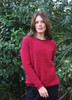 Possum Merino Scroll Jumper – New Zealand Made - raspberry red