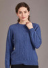 Possum Merino Crew Neck Jersey with Lace Detail