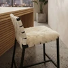 Long Wool Sheepskin Square Seat Pad 37cm