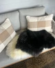 Long Wool Sheepskin Square Seat Pad 37cm