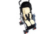 Adjustable lambskin liner for strollers and prams.