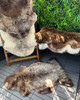Premium Natural Black Sheepskin Rug
