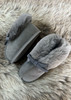Munchkin Sheepskin Slippers in Grey Luxurious Comfort for Little Feet.