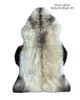 Short Wool Undyed / Natural Black Sheepskin Rug