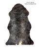 Short Wool Undyed / Natural Black Sheepskin Rug
