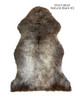Short Wool Undyed / Natural Black Sheepskin Rug