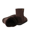 Kids Short Sheepskin Boots - Chocolate