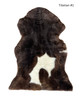 Short Wool Undyed / Natural Black Sheepskin Rug