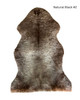 Short Wool Undyed / Natural Black Sheepskin Rug