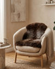 Premium Natural Black Sheepskin Rug
