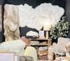 Sculptural Sheepskin Rug – Organic Shape, Long & Short Wool