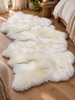 Sculptural Sheepskin Rug – Organic Shape, Long & Short Wool