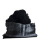 Crocodile Textured Leather Sheepskin Pelt