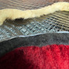 Crocodile Textured Leather Sheepskin Pelt