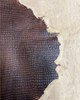 Crocodile Textured Leather Sheepskin Pelt