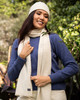 Possum Merino Silk Moss Stitch Plated Scarf