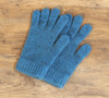 Thick cosy gloves in a lovely teal color made of possum merino wool.