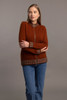 Possum Merino Wave Trim Zip Cardigan