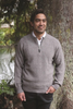 Possum Merino Crew Neck 1/4 Zip Jumper | The Sheepskin Factory
