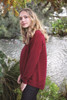 Possum Merino Curved Hem Cowl Neck Jumper