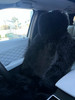 Universal sheepskin car seat cover showcasing premium thickness and quality