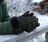 Lambskin Gloves w/ Possum Fur