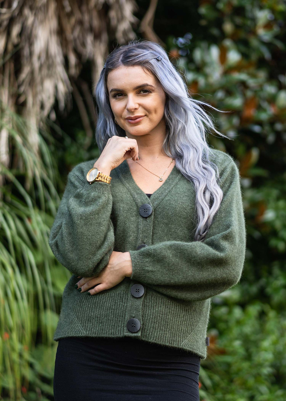 Womens Cardigan Knitted V Neck Cardigan Shop Possum Merino Women's